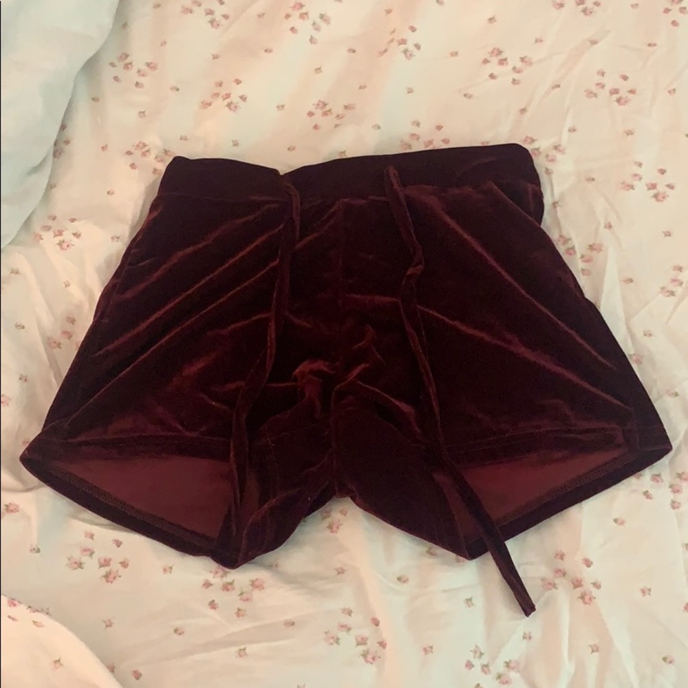 velvet shorts